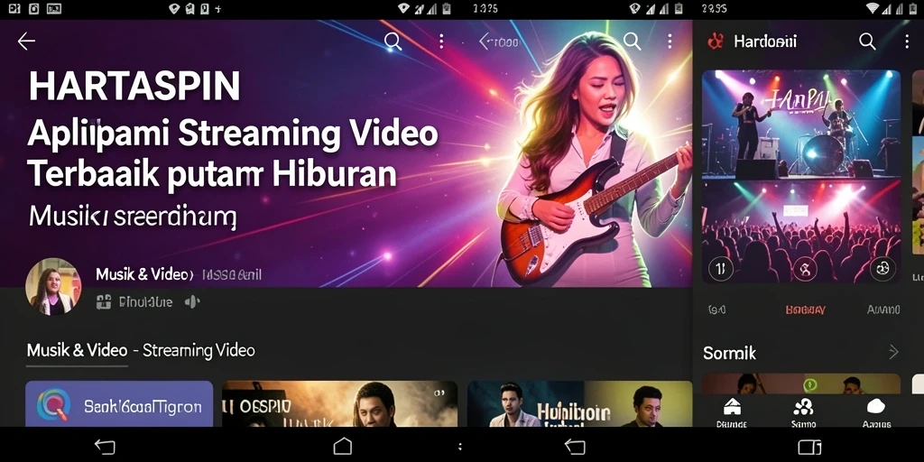 Tampilan antarmuka HARTASPIN yang modern dan intuitif untuk Streaming Video.