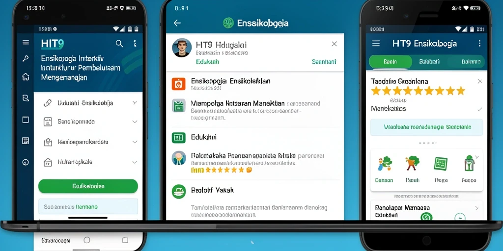 Antarmuka aplikasi HIT9 yang interaktif dan menarik.