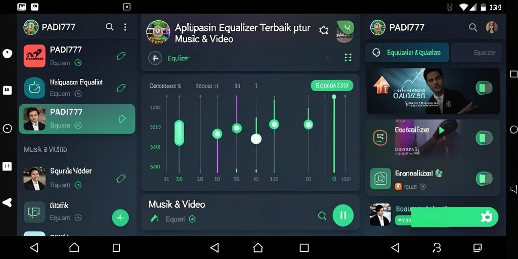 Tampilan antarmuka PADI777 untuk pengaturan Equalizer yang menarik.