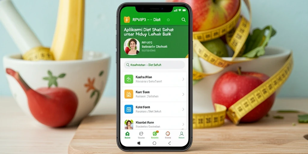 Antarmuka RPVIP3 yang user-friendly untuk diet sehat.