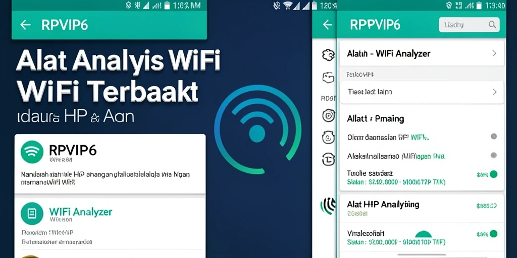 Antarmuka RPVIP6 yang menampilkan analisis jaringan WiFi secara realtime.