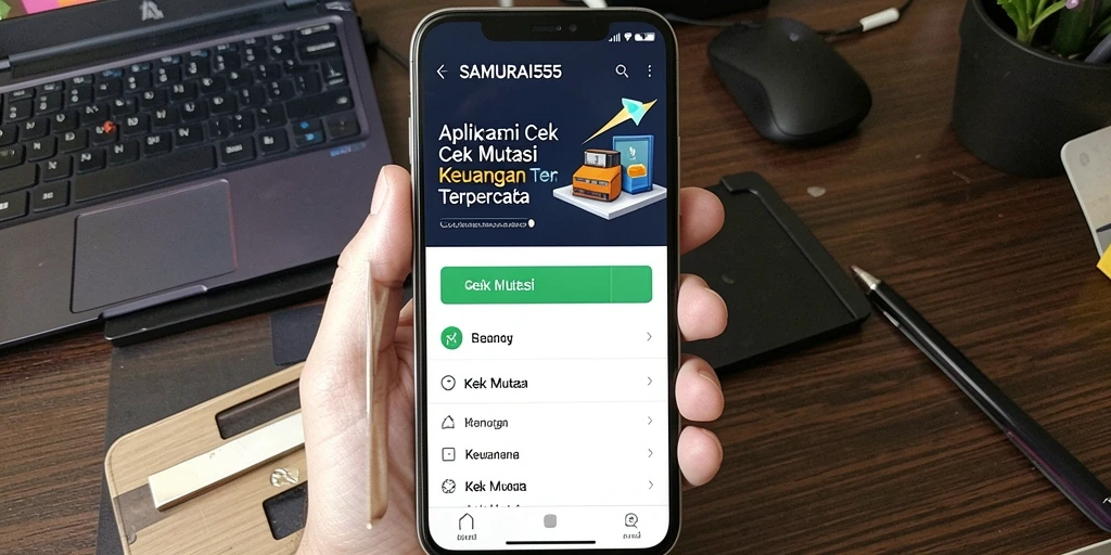 Tampilan antarmuka aplikasi SAMURAI555 yang intuitif untuk Cek Mutasi.