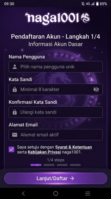 Panduan Lengkap Registrasi Akun Naga1001